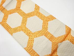 亀甲に古典柄織り出し袋帯